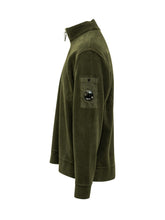 C.P. Company Felpa Verde con Mezza Zip - Abbigliamento Uomo | $store$