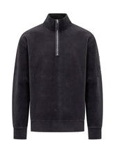 C.P. Company Felpa Nera con Mezza Zip - Abbigliamento Uomo | $store$