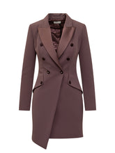 Elisabetta Franchi Abito Giacca Doppiopetto in Satin - Abbigliamento Donna | $store$