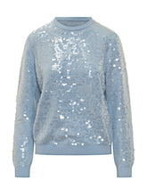 Light Blue Sequin Sweater SEMICOUTURE - COLLEZIONE TEAM EC | $store$