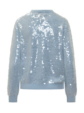 Light Blue Sequin Sweater SEMICOUTURE - COLLEZIONE TEAM EC | $store$