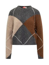 Semicouture Gaston Multicolor Argyle Sweater - COLLEZIONE TEAM EC | $store$