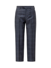 PT Torino Blue Checked Wool Trousers - COLLEZIONE TEAM EC | $store$