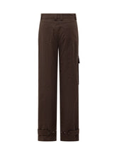 PT Torino Brown Cargo Trousers with Stud Details - COLLEZIONE TEAM EC | $store$