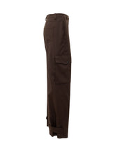 PT Torino Brown Cargo Trousers with Stud Details - COLLEZIONE TEAM EC | $store$