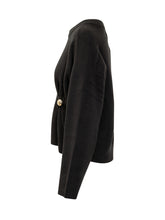 Loulou Studio Black Sweater with Brooch - COLLEZIONE TEAM EC | $store$