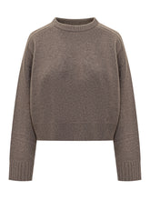 LouLou Studio Taupe Wool Crew Neck Sweater - COLLEZIONE TEAM EC | $store$