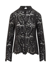 Loulou Studio Black Lace Long-Sleeve Top - COLLEZIONE TEAM EC | $store$