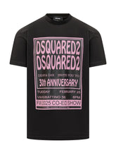Dsquared2 Black T-Shirt with Pink 30th Anniversary Print - COLLEZIONE TEAM EC | $store$