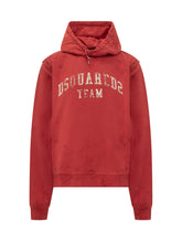 Dsquared2 Red Hoodie with Logo Print - COLLEZIONE TEAM EC | $store$