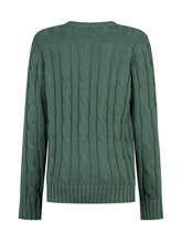 Polo Ralph Lauren Kids Maglione Verde a Treccia con Logo - Abbigliamento Bambini | $store$