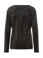 Emporio Armani Black Cardigan with Rhinestones and V Neck - COLLEZIONE TEAM EC | $store$
