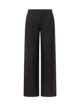 Exterior Black Wide-Leg Women s Trousers - COLLEZIONE TEAM EC | $store$