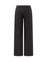 Exterior Black Wide-Leg Women s Trousers - COLLEZIONE TEAM EC | $store$