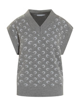 Sweater with Moon Print and V-Neck by Marine Serre - COLLEZIONE TEAM EC | $store$