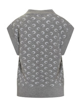 Sweater with Moon Print and V-Neck by Marine Serre - COLLEZIONE TEAM EC | $store$
