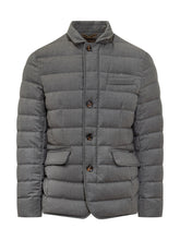MooRer Giacca Trapuntata in Lana Grigia - Abbigliamento Uomo | $store$