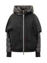 MooRER Pegaso Black Wool and Nylon Jacket - COLLEZIONE TEAM EC | $store$