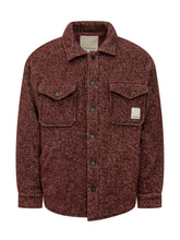 Emporio Armani Burgundy Wool Overshirt - COLLEZIONE TEAM EC | $store$