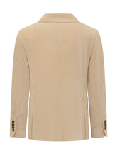 Circolo Beige Corduroy Double-Breasted Blazer - Circolo | $store$