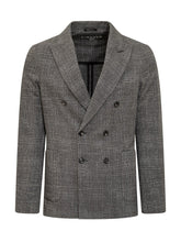 Circolo Grey Prince of Wales Double-Breasted Blazer - Circolo | $store$