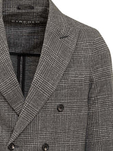 Circolo Grey Prince of Wales Double-Breasted Blazer - Circolo | $store$