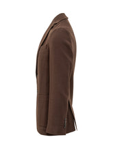Circolo Single-Breasted Textured Brown Blazer - Circolo | $store$