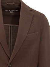 Circolo Single-Breasted Textured Brown Blazer - Circolo | $store$