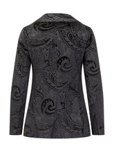 Circolo Black Paisley Jacquard Single-Breasted Blazer - Circolo | $store$