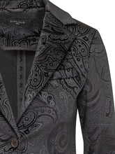 Circolo Black Paisley Jacquard Single-Breasted Blazer - Circolo | $store$