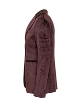 Circolo Bordeaux Jacquard Paisley Single-Breasted Blazer - Circolo | $store$