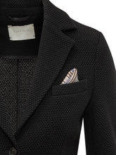 Circolo Black Single-Breasted Blazer with Pocket Square - Circolo | $store$