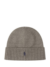 Polo Ralph Lauren Grey Beanie Hat with Logo - COLLEZIONE TEAM EC | $store$
