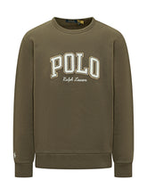 Green Crewneck Sweatshirt Polo Ralph Lauren Logo - COLLEZIONE TEAM EC | $store$