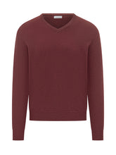 Malo Bordeaux Wool V-Neck Sweater - COLLEZIONE TEAM EC | $store$