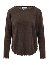 Crew Neck Sweater with Raw Cut Hem KUJTEN - COLLEZIONE TEAM EC | $store$