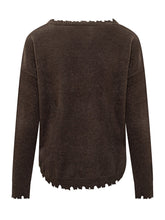 Crew Neck Sweater with Raw Cut Hem KUJTEN - COLLEZIONE TEAM EC | $store$