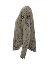 Bandana Print Sweater with Raw Edges KUJTEN - COLLEZIONE TEAM EC | $store$