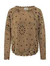 Bandana Print Sweater with Raw Finish KUJTEN - COLLEZIONE TEAM EC | $store$