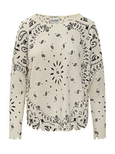 Bandana Print Sweater with Raw Edges KUJTEN - COLLEZIONE TEAM EC | $store$
