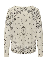 Bandana Print Sweater with Raw Edges KUJTEN - COLLEZIONE TEAM EC | $store$