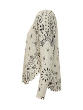 Bandana Print Sweater with Raw Edges KUJTEN - COLLEZIONE TEAM EC | $store$