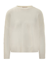 Kujten White Cashmere Crew Neck Sweater - COLLEZIONE TEAM EC | $store$