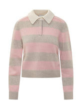Kujten Striped Cashmere Sweater with Collar - COLLEZIONE TEAM EC | $store$