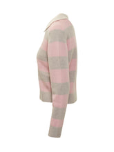 Kujten Striped Cashmere Sweater with Collar - COLLEZIONE TEAM EC | $store$