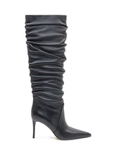 Michael Kors Dawn Heeled Black Leather Boots - COLLEZIONE TEAM EC | $store$