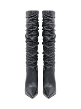 Michael Kors Dawn Heeled Black Leather Boots - COLLEZIONE TEAM EC | $store$