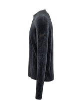 Blue Velvet-Effect Wool Crewneck Sweater RRD - COLLEZIONE TEAM EC | $store$