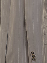 Simona Corsellini Grey Striped Blazer - COLLEZIONE TEAM EC | $store$