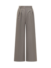 Simona Corsellini Grey Wide-Leg Pinstripe Trousers - COLLEZIONE TEAM EC | $store$